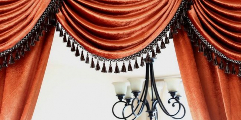 Lambrequins v designu interiéru - typy, možnosti závěsů (foto)